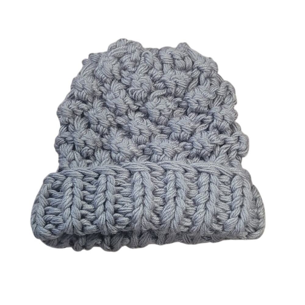 Melrose Market Gray Chunky Knit Beanie OS Cozy Minimal Winter